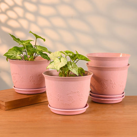 Leafy Planter 8" Set of 4