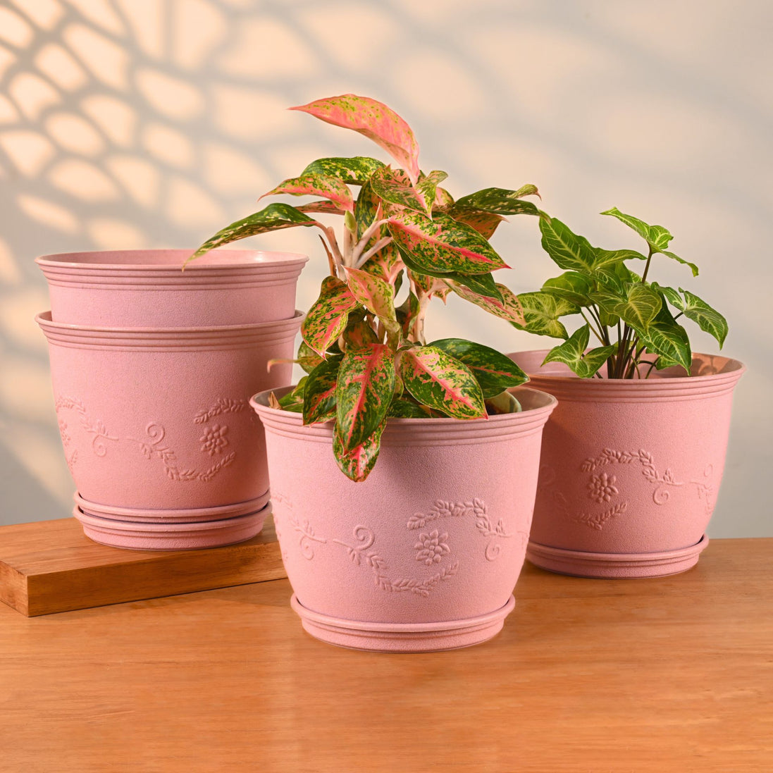 Leafy Planter 10" Set of 4