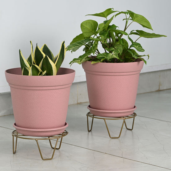 Aura Planter 10" with Stand Set of 2