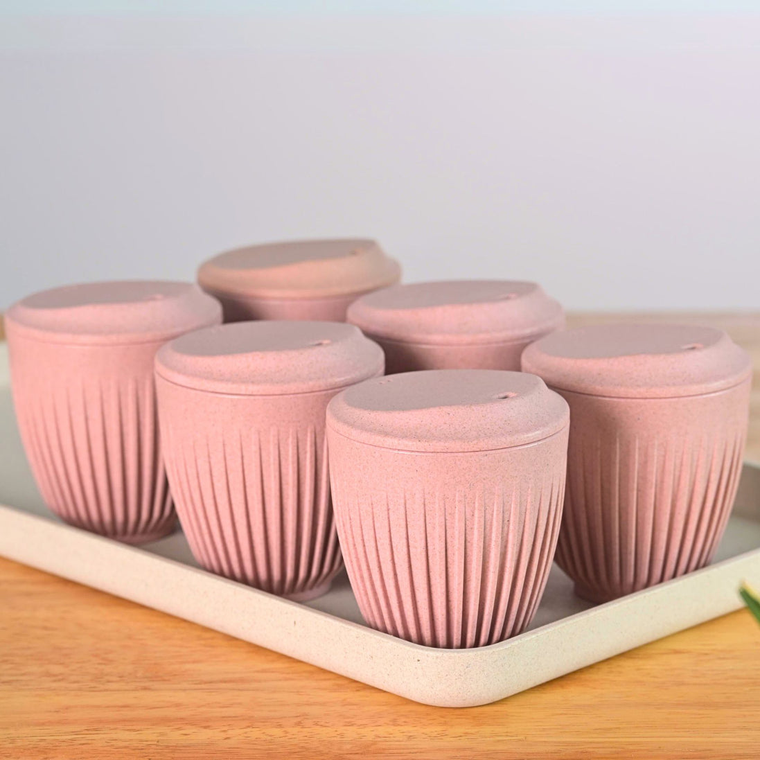 Retro Cup with lid 250ml - Set of 6